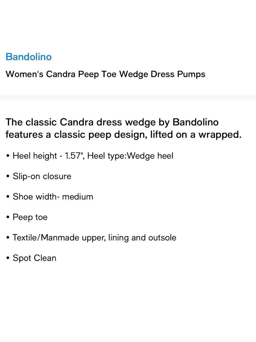 Bandolino Women's Candra Peep Toe Wedge Dress Pumps 8M Silver - Picture 3 of 8